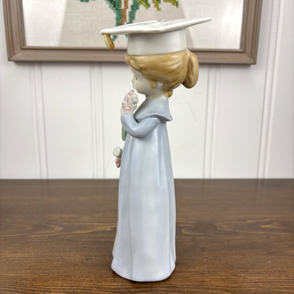 Vintage 1989 Enesco Graduation Girl Figurine by J. Tinker Ceramic Graduate Doll - Picture 3 of 11